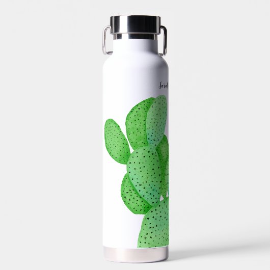 Prickly Pear Cactus Script Personalisiert Trinkflasche (Vorne)