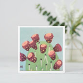 Prickly Pear Desert Cactus Karte (Stehend Vorderseite)