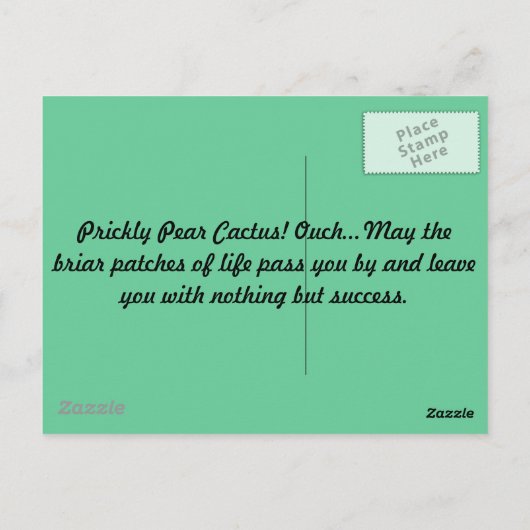 Prickly Pear Geschenke Postkarte (Rückseite)