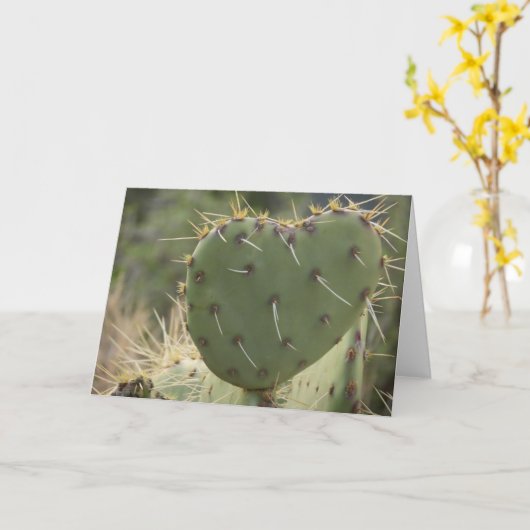 Prickly Pear Heart Karte (Gelbe Blume)