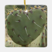 Prickly Pear Heart Keramikornament (Vorderseite)
