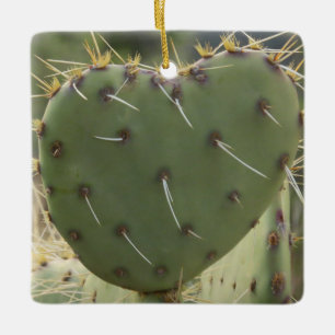 Prickly Pear Heart Keramikornament