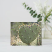 Prickly Pear Heart Postkarte (Stehend Vorderseite)