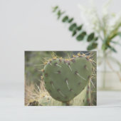Prickly Pear Heart Postkarte (Stehend Vorderseite)