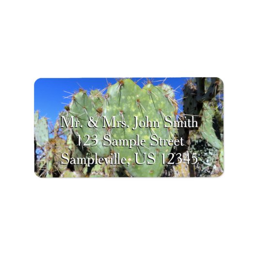 Prickly Pear Hearts Adressaufkleber (Vorne)