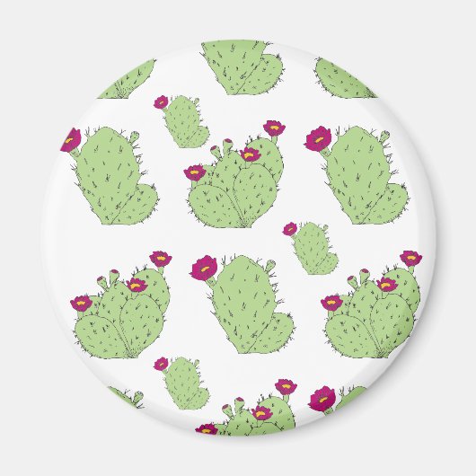 Prickly Pear Muster Texas Staat Pflanze Kaktus Lie Magnet (Vorne)