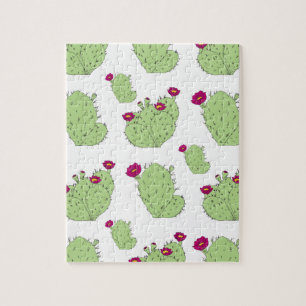 Prickly Pear Muster Texas Staat Pflanze Kaktus Lie Puzzle