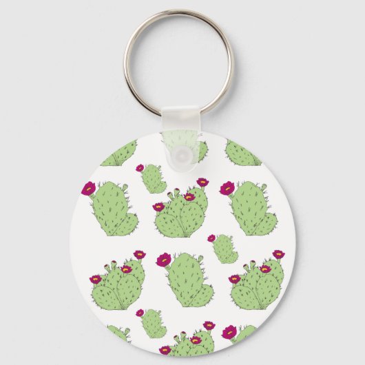 Prickly Pear Muster Texas Staat Pflanze Kaktus Lie Schlüsselanhänger (Vorderseite)