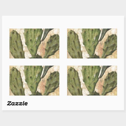 Prickly Pear Rechteckiger Aufkleber (Blatt)