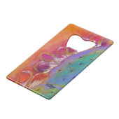 Prickly Pee Kreditkarte Flaschenöffner (Vorderseite Schrägansicht)