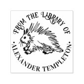 Prickly Porcupine Library Name Permastempel (Design)