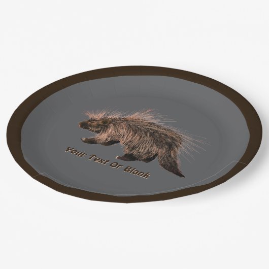 Prickly Porky Pappteller (Schrägansicht)