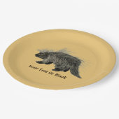 Prickly Porky Pappteller (Schrägansicht)