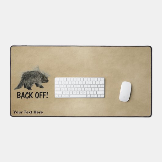 Prickly Porky - Zurück Schreibtischunterlage (Tastatur & Maus)