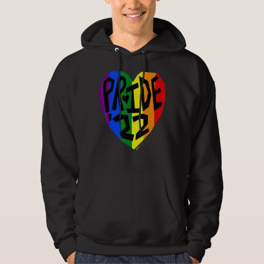Pride'22 Gay Pride Rainbow Word Design Hoodie (Vorderseite)