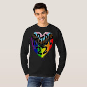 Pride'22 Progress Gay Pride Rainbow Word Design T-Shirt (Vorne ganz)