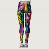 Pride 2020 Original 8 Streifen LGBT-Regenbogentext Leggings (Vorderseite)