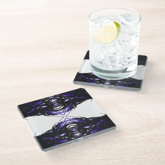 Pride Abstract 7 Deadly Sins Alcohol Ink Art Glasuntersetzer (Schrägansicht)