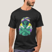 Pride Alien LGBTQ Enby Non-Binary T-Shirt (Vorderseite)