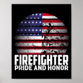Pride And Honor Fireman Gift Proud Firefighter Quo Poster (Vorne)