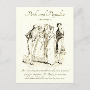 Pride and Prejudice Bingley Darcy Ball Eintritt Postkarte