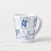 Pride and Prejudice Blue Toile Quotes Milchtasse (Rechte Ecke)