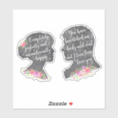 Pride and Prejudice Book Zitat Mr Darcy Elizabeth Aufkleber (Blatt)