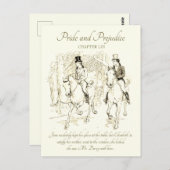 Pride and Prejudice Darcy Bingley Ride Pferde Postkarte (Vorne/Hinten)