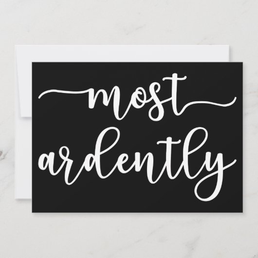 Pride And Prejudice Mr. Darcy - Most Ardently I Einladung (Vorderseite)