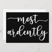 Pride And Prejudice Mr. Darcy - Most Ardently I Einladung (Vorne/Hinten)