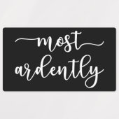 Pride And Prejudice Mr. Darcy - Most Ardently I Etiketten (Design 2)