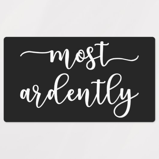 Pride And Prejudice Mr. Darcy - Most Ardently I Etiketten (Design 1)