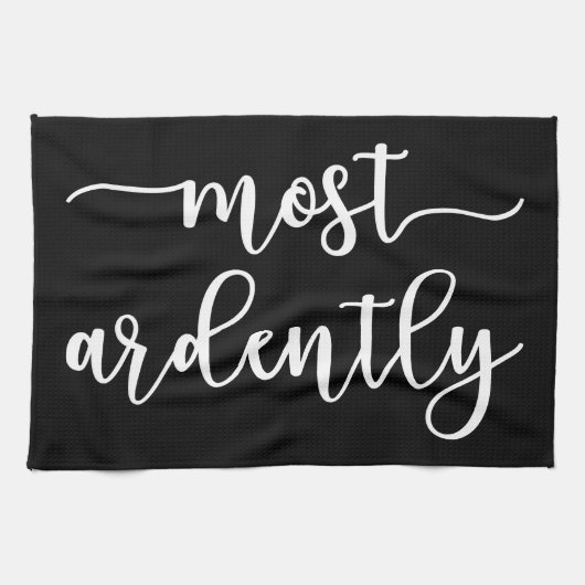 Pride And Prejudice Mr. Darcy - Most Ardently I Geschirrtuch (Horizontal)