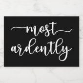 Pride And Prejudice Mr. Darcy - Most Ardently I Lebensmitteletikett (Einzelnes Label)