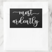 Pride And Prejudice Mr. Darcy - Most Ardently I Rechteckiger Aufkleber (Tasche)