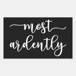 Pride And Prejudice Mr. Darcy - Most Ardently I Rechteckiger Aufkleber