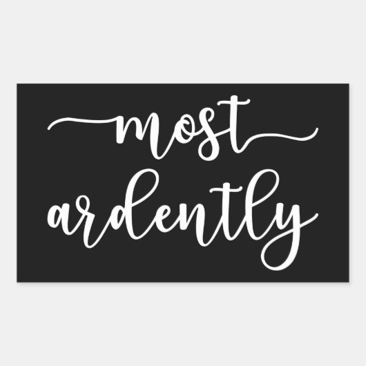 Pride And Prejudice Mr. Darcy - Most Ardently I Rechteckiger Aufkleber (Vorderseite)