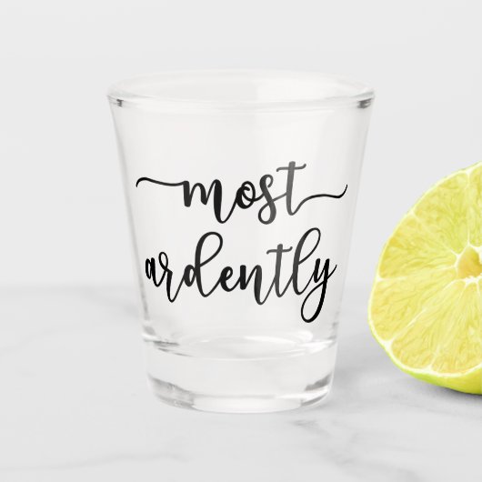 Pride And Prejudice Mr. Darcy - Most Ardently I Schnapsglas (Vorderseite)