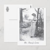 Pride and Prejudice: Mr. Darcy's Letter Postkarte (Vorne/Hinten)