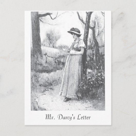 Pride and Prejudice: Mr. Darcy's Letter Postkarte (Vorderseite)