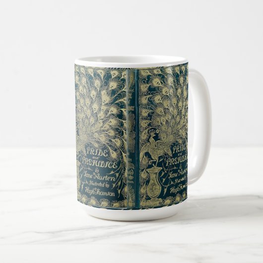 Pride and Prejudice Peacock Cover Kaffeetasse (VorderseiteRechts)