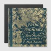 Pride and Prejudice Peacock Cover Magnetkarte (Vorne/Hinten)