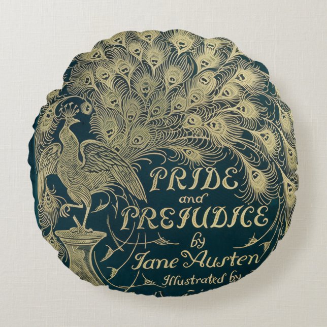 Pride and Prejudice pillow Rundes Kissen (Vorderseite)