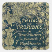 Pride and Prejudice Quadratischer Aufkleber (Vorderseite)