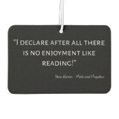 Pride and Prejudice Quote III Autolufterfrischer (Rückseite)
