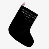 Pride and Prejudice Quote III Großer Weihnachtsstrumpf (Vorderansicht (hängend))