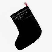Pride and Prejudice Quote III Großer Weihnachtsstrumpf (Rückseite (Hängend))