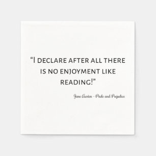 Pride and Prejudice Quote III Serviette