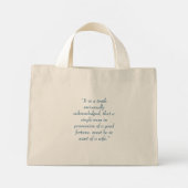 Pride and Prejudice tote bag Mini Stoffbeutel (Rückseite)
