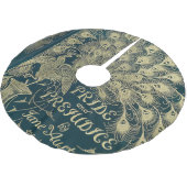 Pride and Prejudice Tree Skirt Polyester Weihnachtsbaumdecke (Schrägansicht)